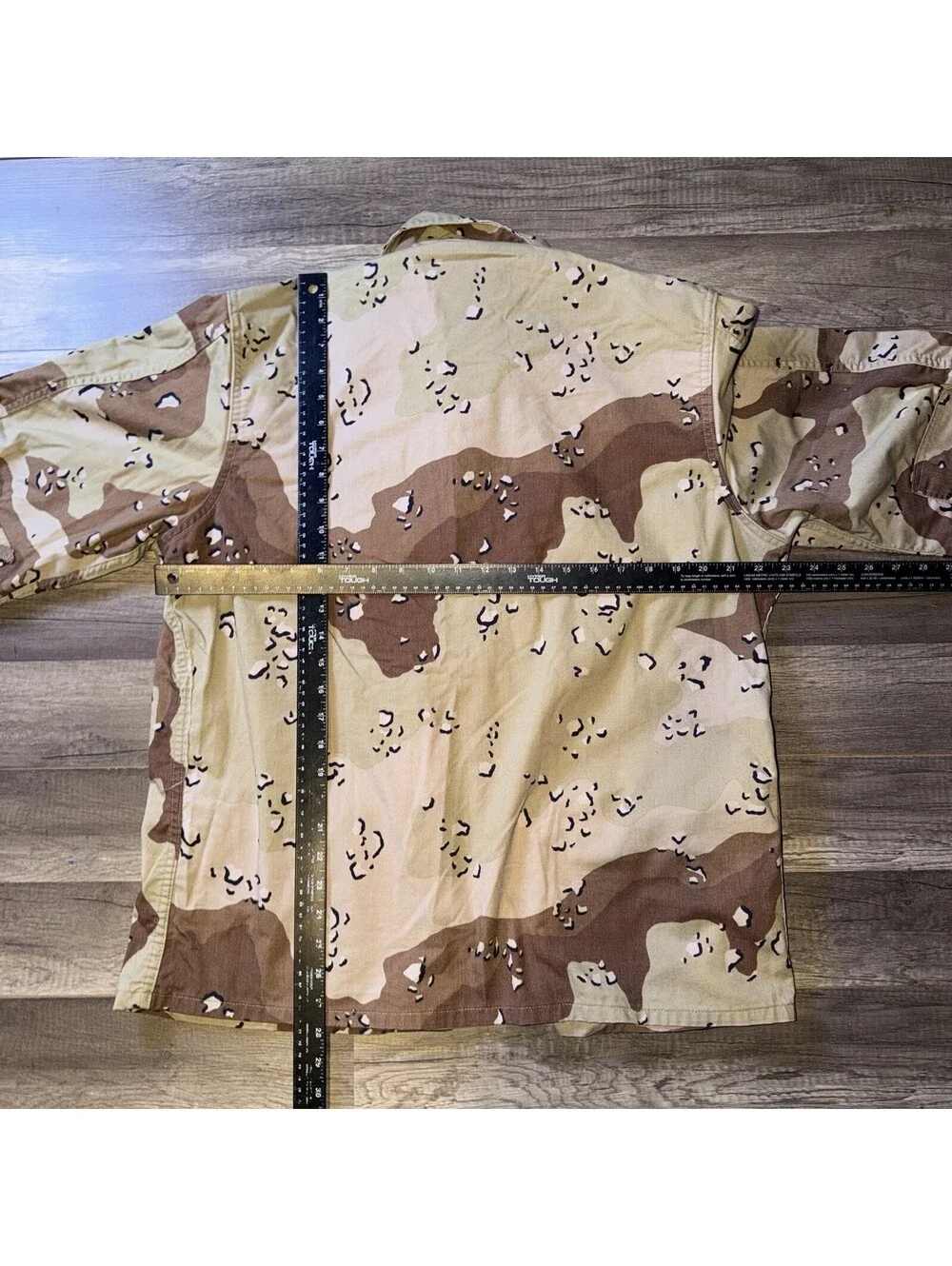 Vintage US Army Jacket Mens Large Desert Storm Battle Camo Chocolate Chip Coat